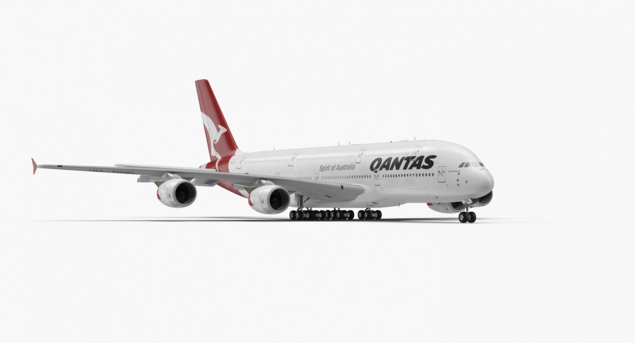 3D Airbus A380-1000 Qantas model